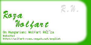 roza wolfart business card